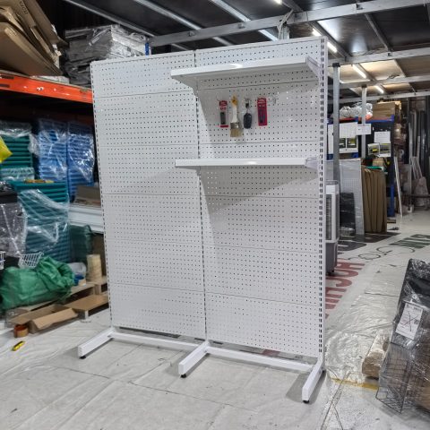 Bộ kệ pegboard khung đứng lắp ráp (120 × 180 cm) - 3 tầng mâm