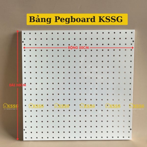 BẢNG PEGBOARD KIM LOẠI GẮN TƯỜNG DÀI 50cmx50cm - Hình ảnh 7
