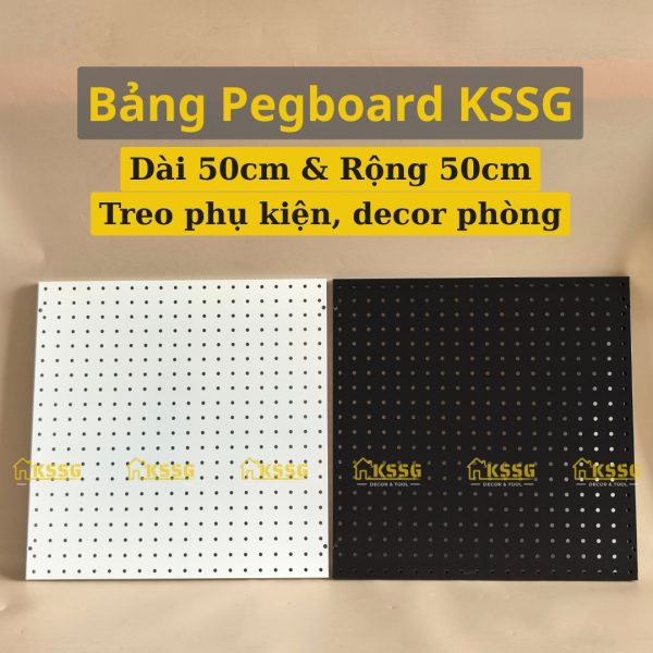 BẢNG PEGBOARD KIM LOẠI GẮN TƯỜNG DÀI 50cmx50cm - Hình ảnh 4