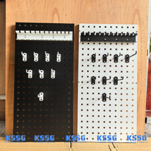 BẢNG PEGBOARD KIM LOẠI LỖ VUÔNG GẮN TƯỜNG TREO PHỤ KIỆN DÀI 80x40cm