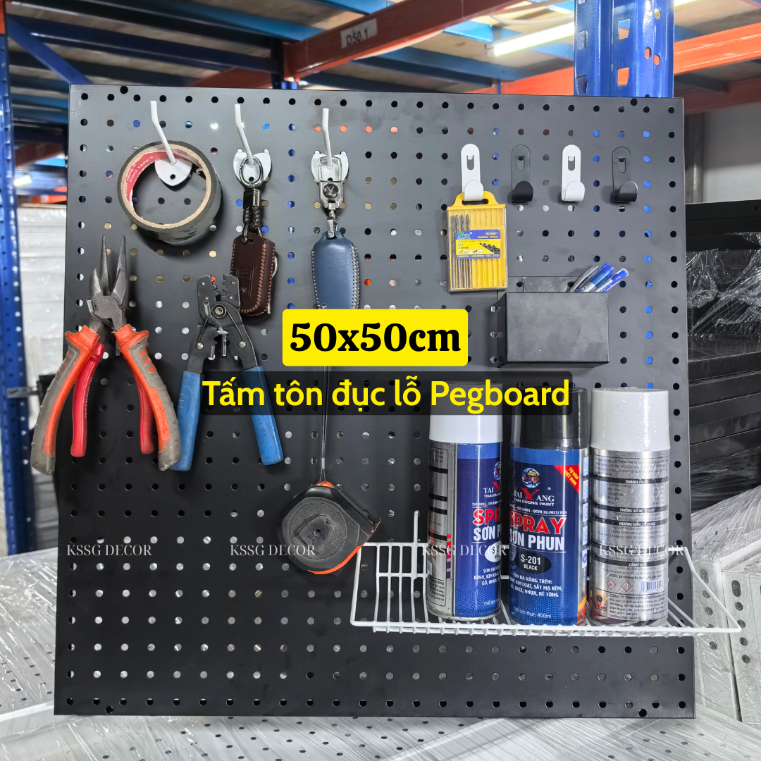 Tấm tôn đục lỗ 50x50cm Tấm tôn đục lỗ