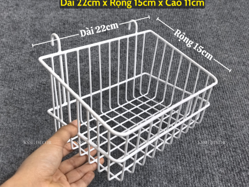 Giỏ cài khung lưới sắt