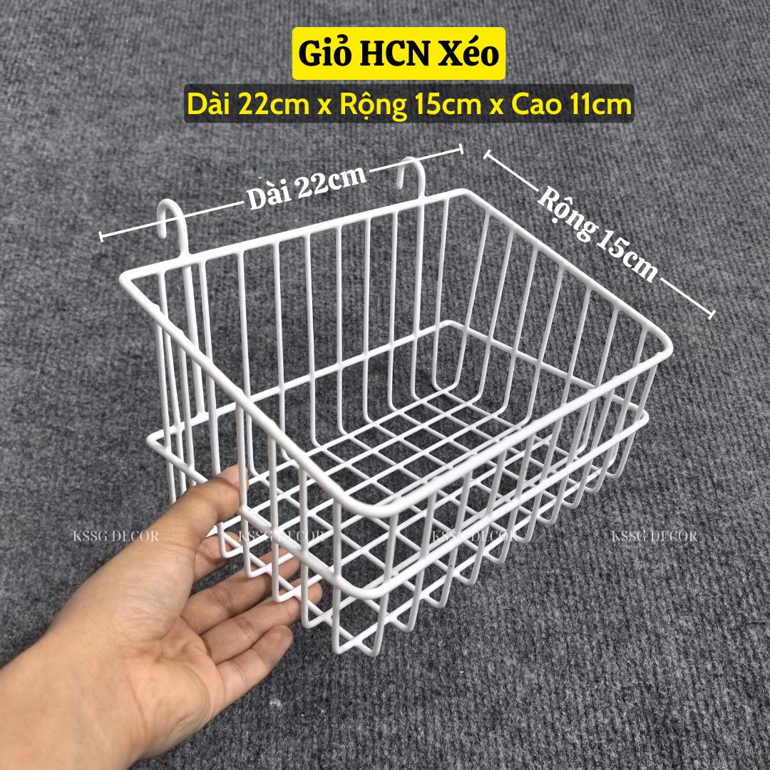 Giỏ cài khung lưới sắt Giỏ cài khung lưới sắt