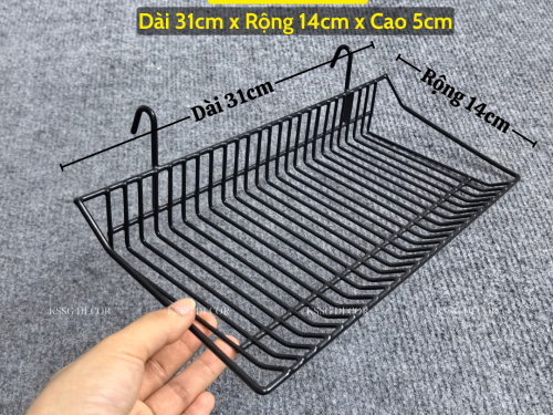Giỏ cài khung lưới sắt