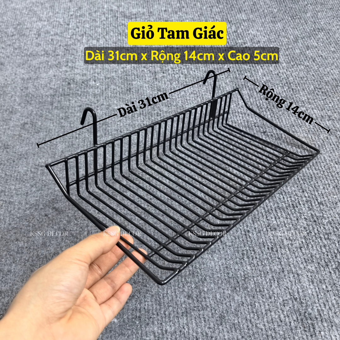 Giỏ cài khung lưới sắt Giỏ cài khung lưới sắt