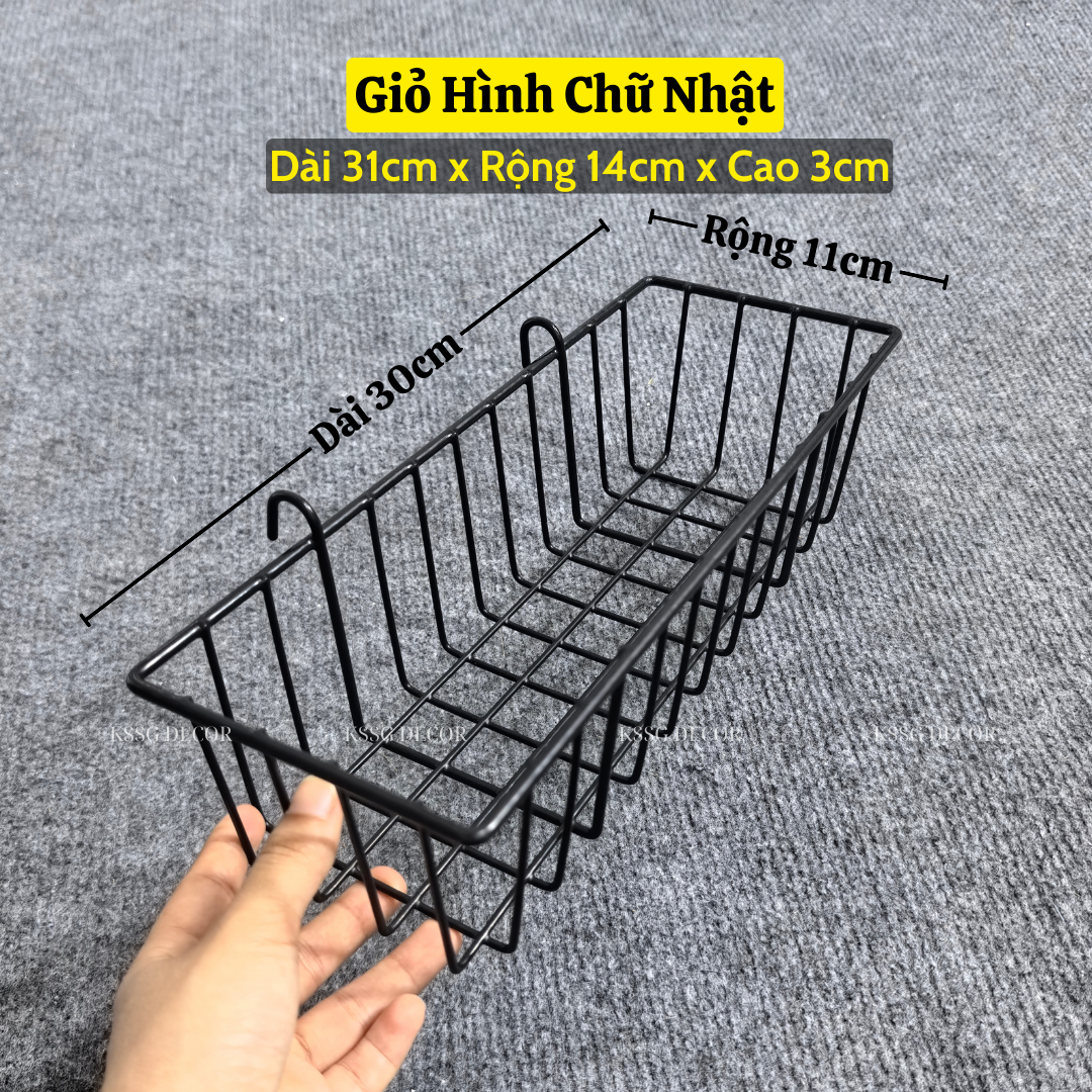 Giỏ cài khung lưới sắt Giỏ cài khung lưới sắt