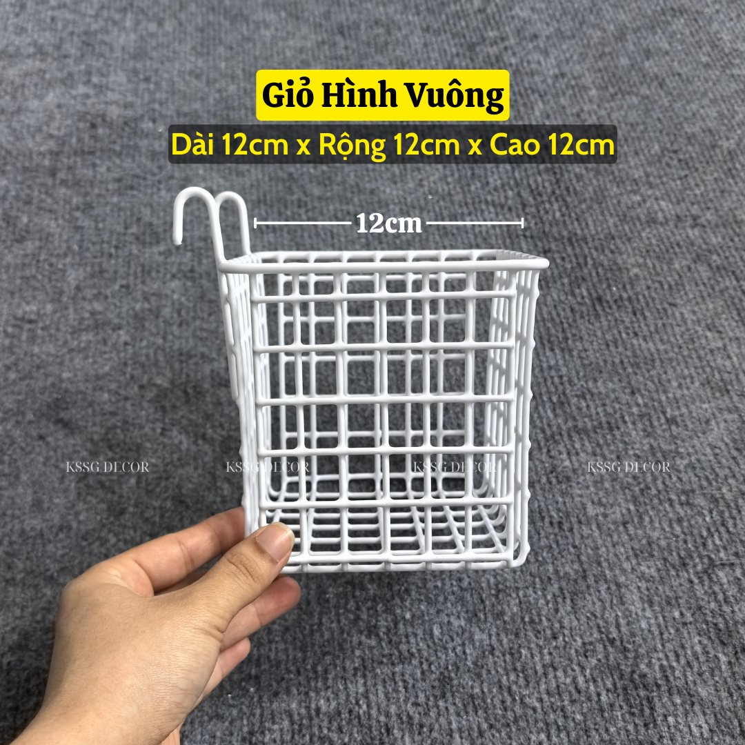 Giỏ cài khung lưới sắt Giỏ cài khung lưới sắt