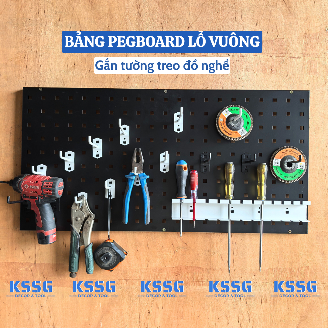 BẢNG TREO ĐỒ NGHỀ KIM LOẠI GẮN TƯỜNG 90x40cm