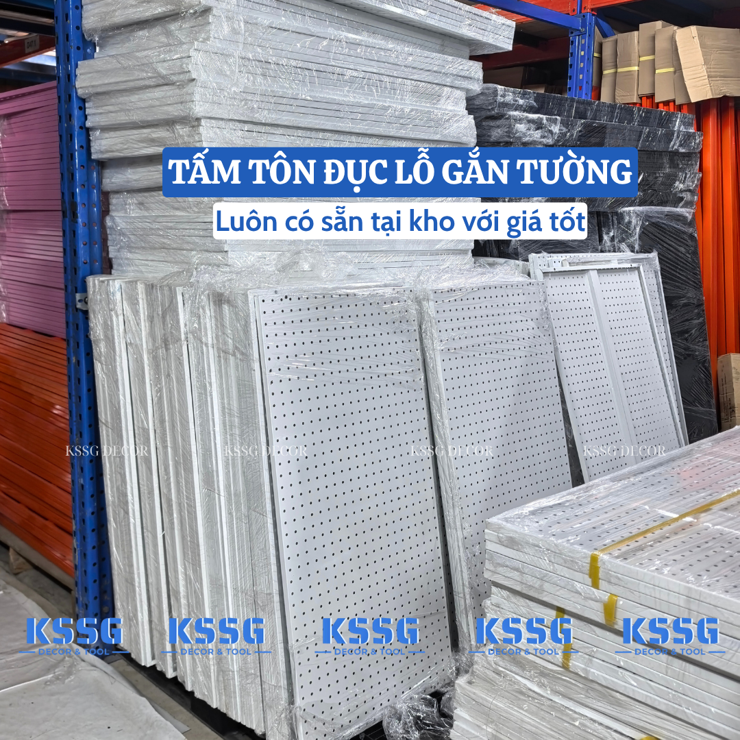 BẢNG TREO ĐỒ PEGBOARD GẮN TƯỜNG CÀI MÓC TREO PHỤ KIỆN