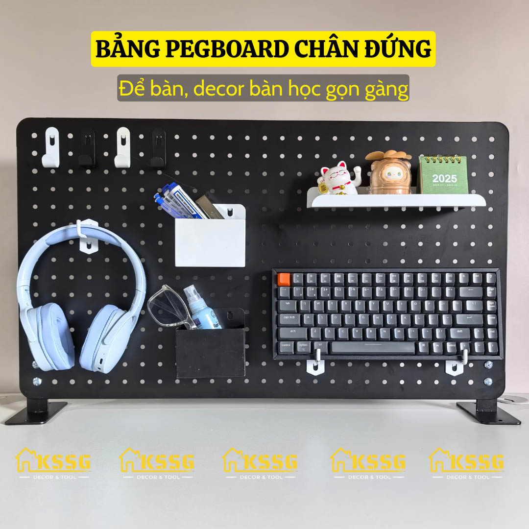 BẢNG PEGBOARD ĐỂ BÀN TREO DỤNG CỤ HỌC TẬP – DECOR GÓC LÀM VIỆC