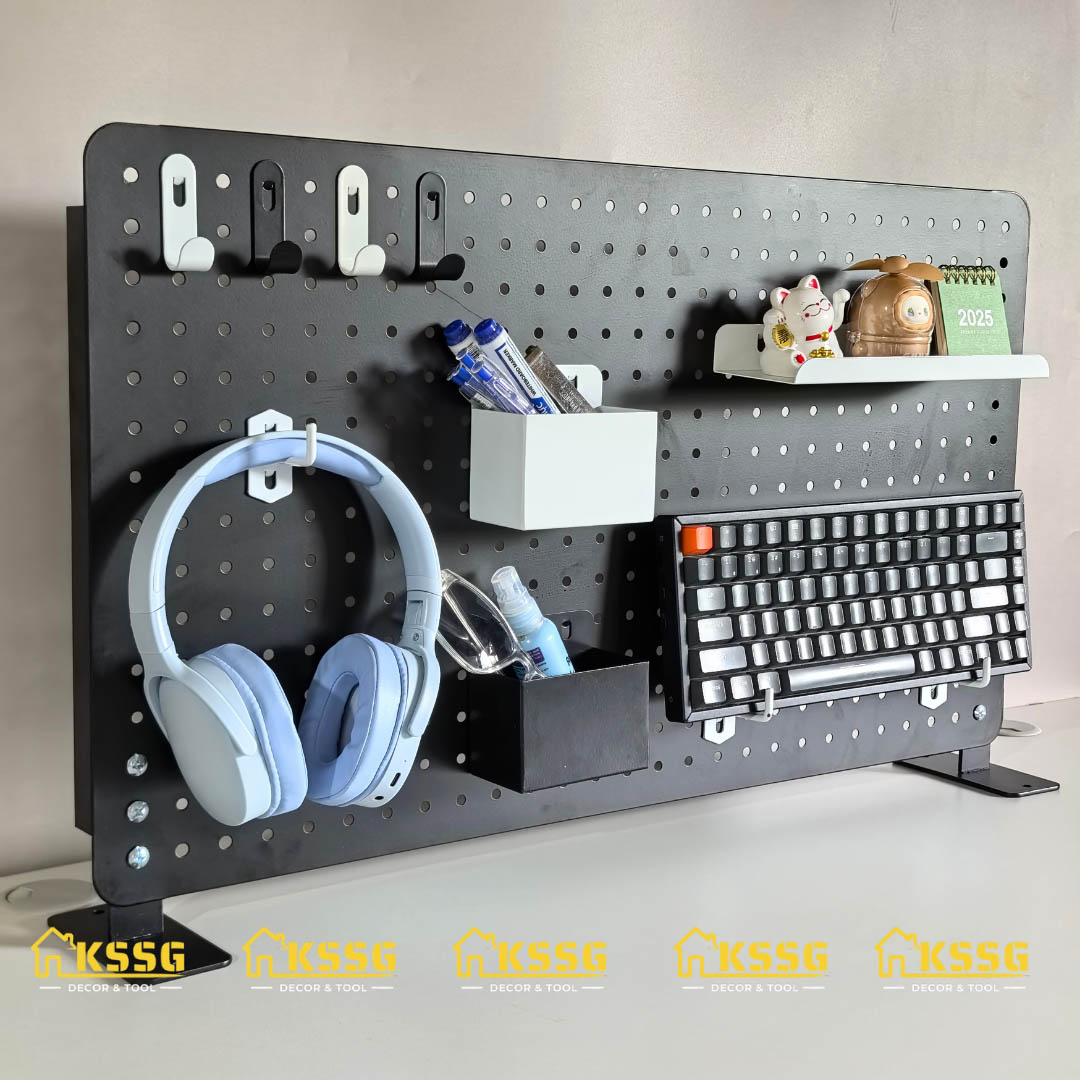 BẢNG PEGBOARD ĐỂ BÀN TREO DỤNG CỤ HỌC TẬP – DECOR GÓC LÀM VIỆC
