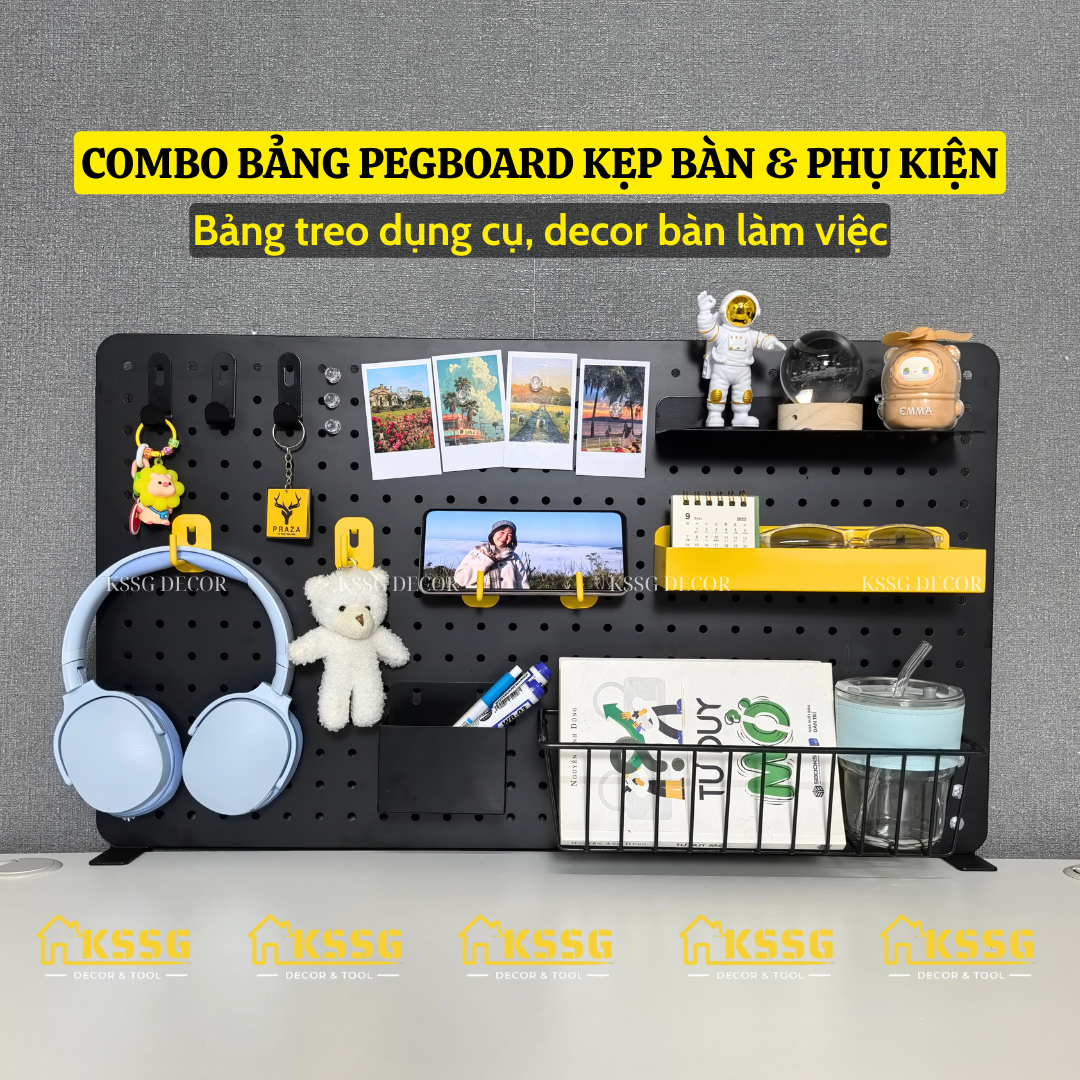 Bảng Pegboard kẹp bàn
