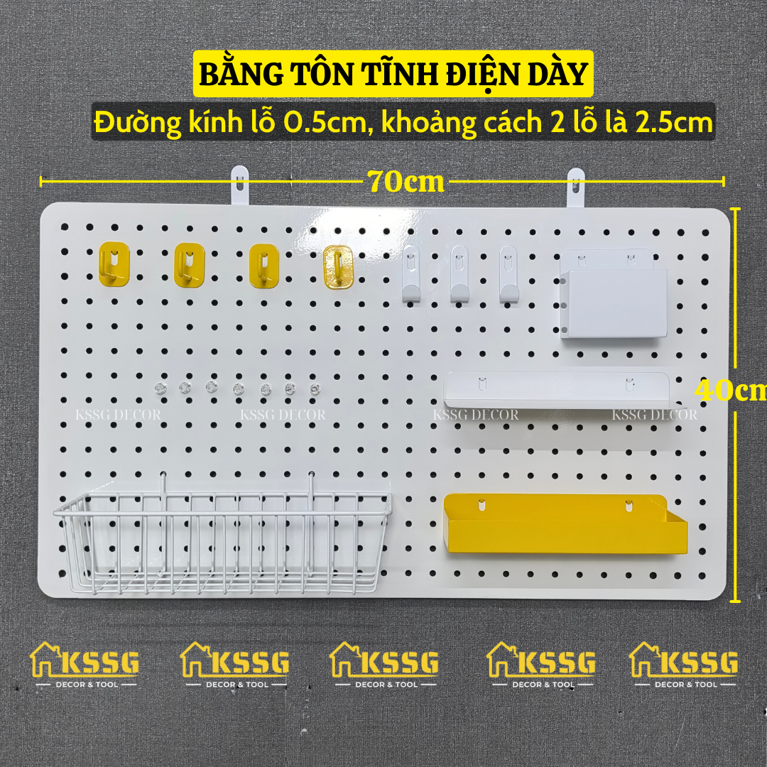 Combo Bảng Pegboard Gắn Tường