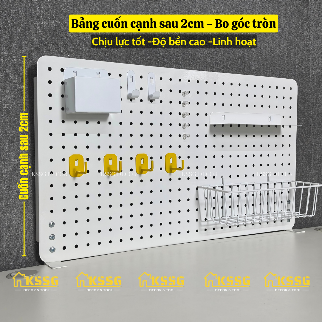 COMBO BẢNG PEGBOARD KẸP BÀN KÈM PHỤ KIỆN GẮN BẢNG