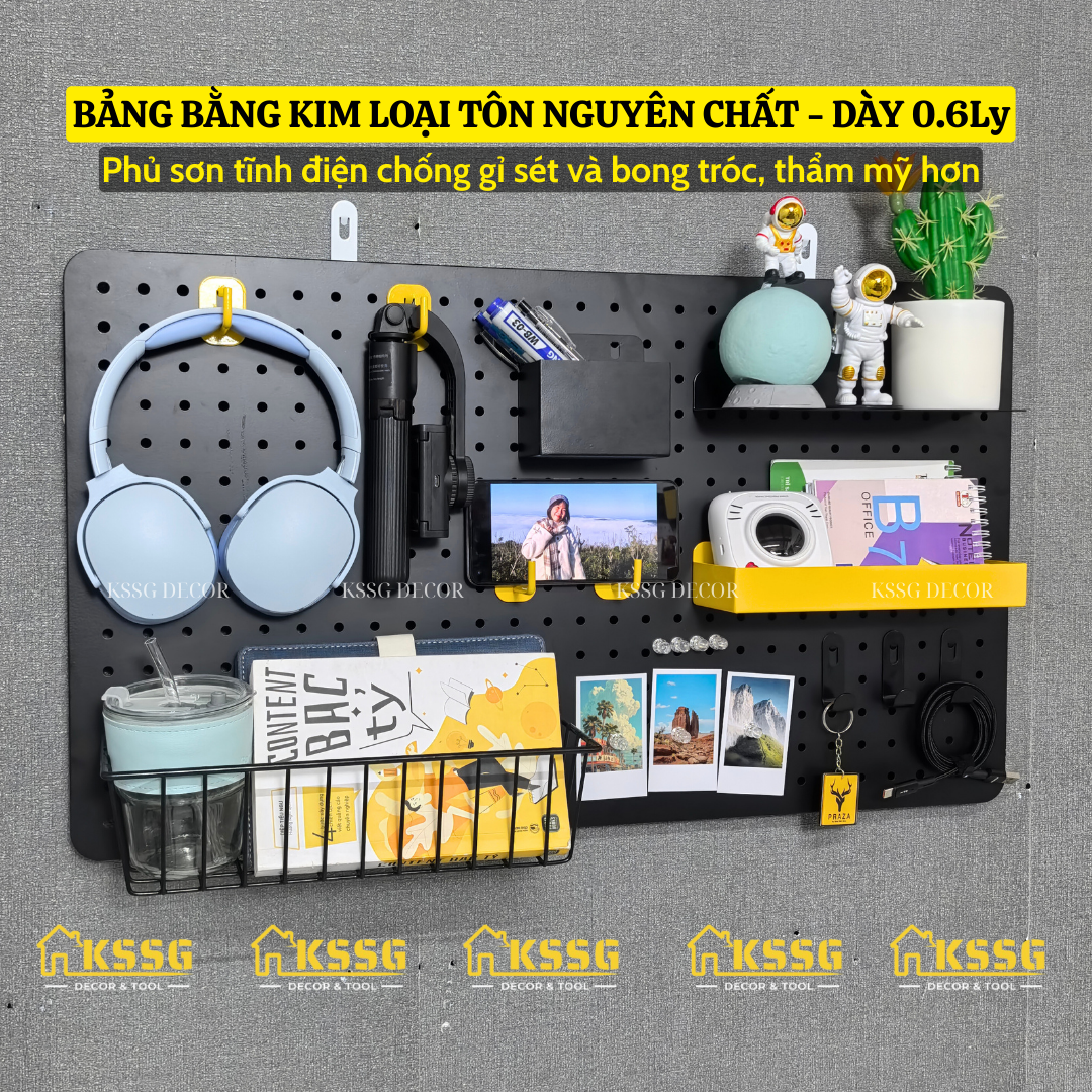 Combo Bảng Pegboard Gắn Tường