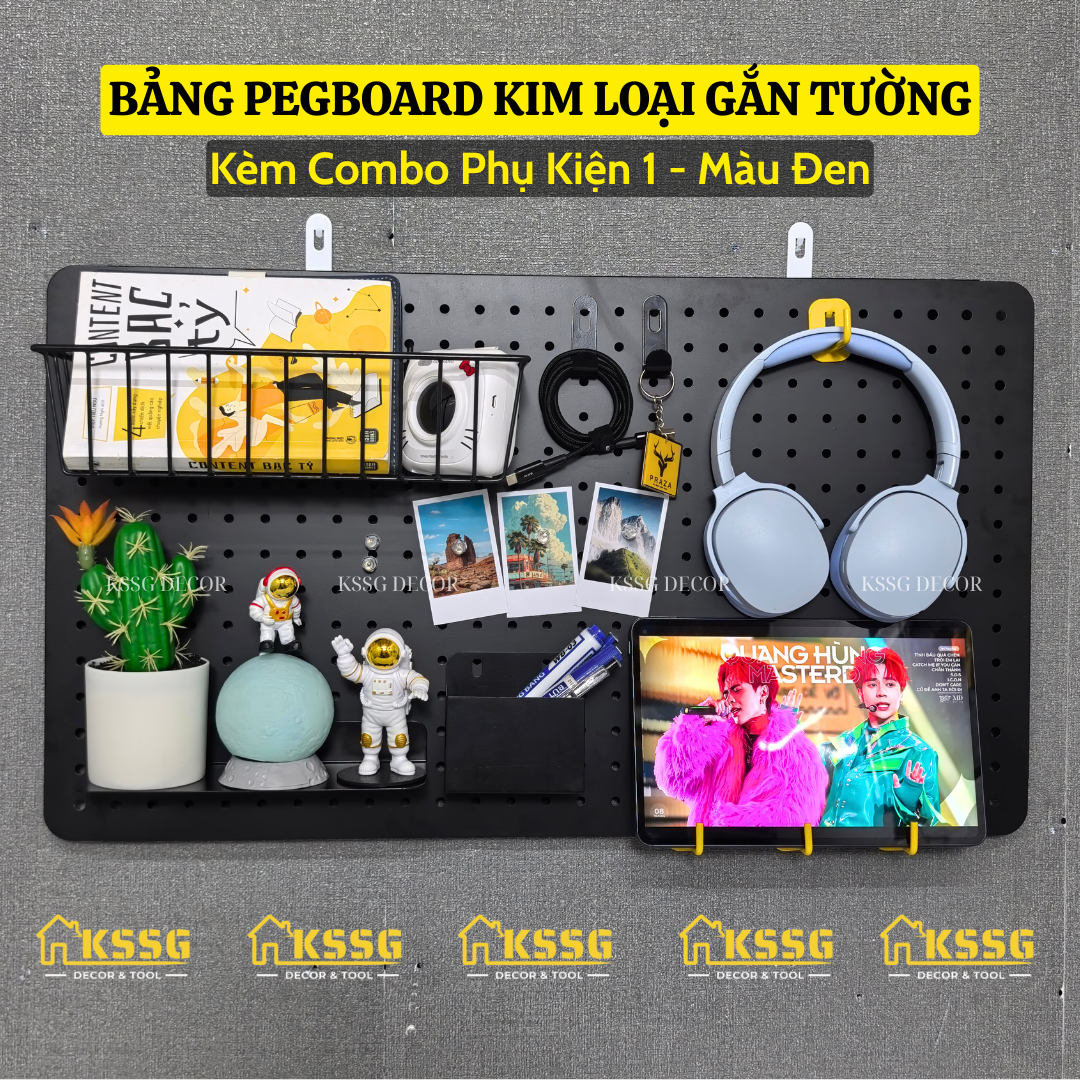 Combo Bảng Pegboard Gắn Tường