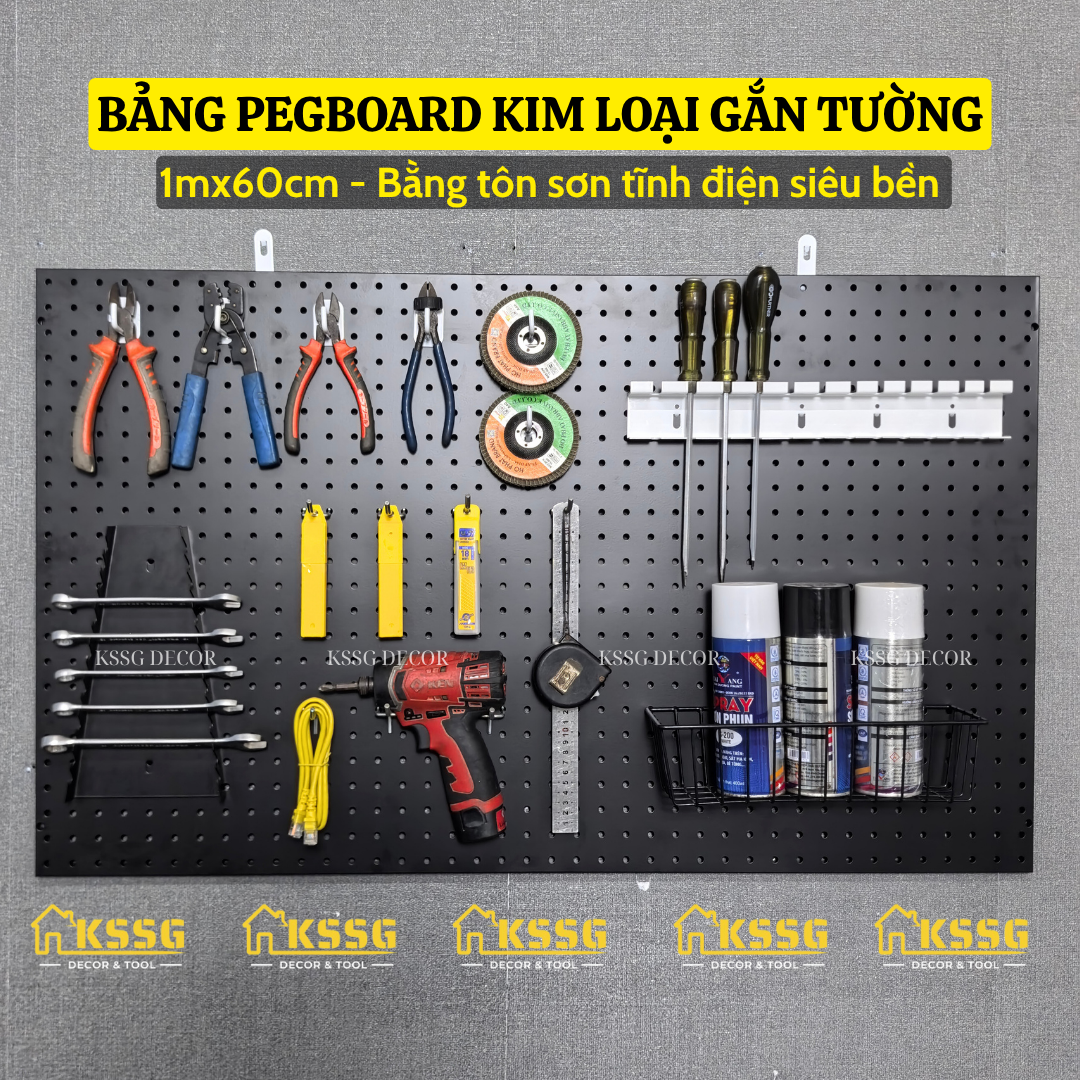 Tấm tôn lỗ Pegboard 1mx60cm Tấm tôn lỗ Pegboard