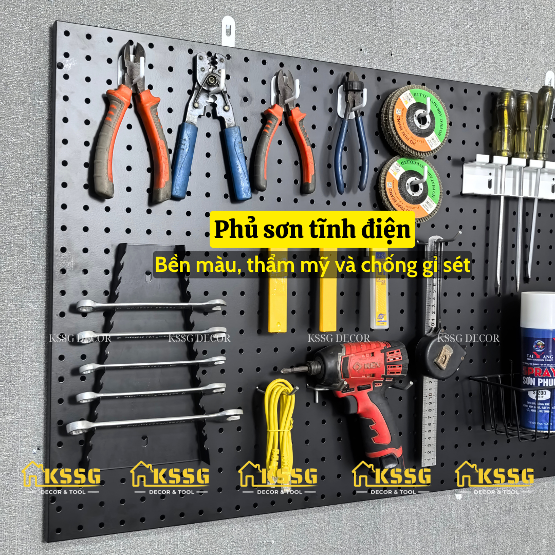 Tấm tôn lỗ Pegboard 1mx60cm Tấm tôn lỗ Pegboard 1mx60cm