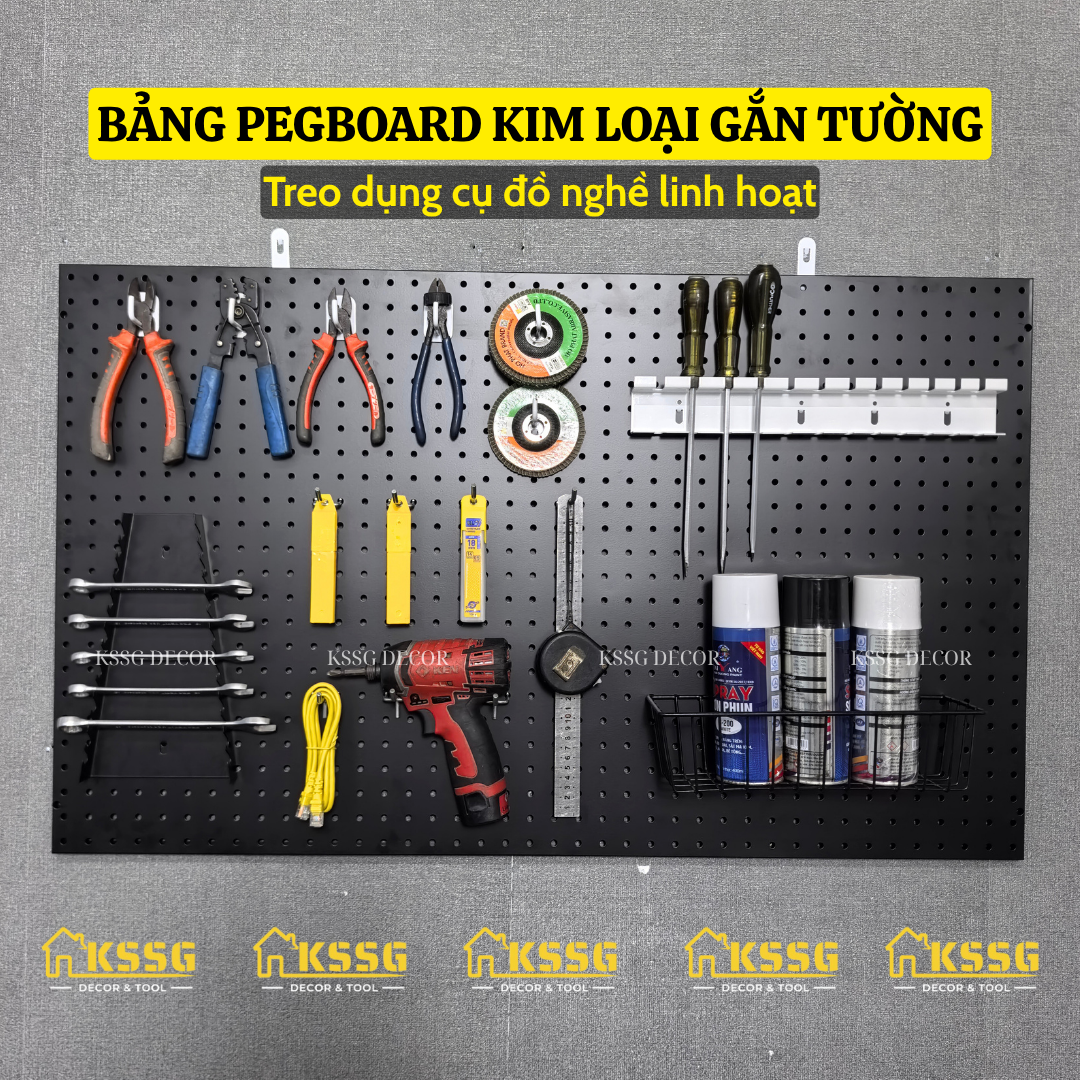 Tấm tôn lỗ Pegboard 1mx60cm Tấm tôn lỗ Pegboard 1mx60cm