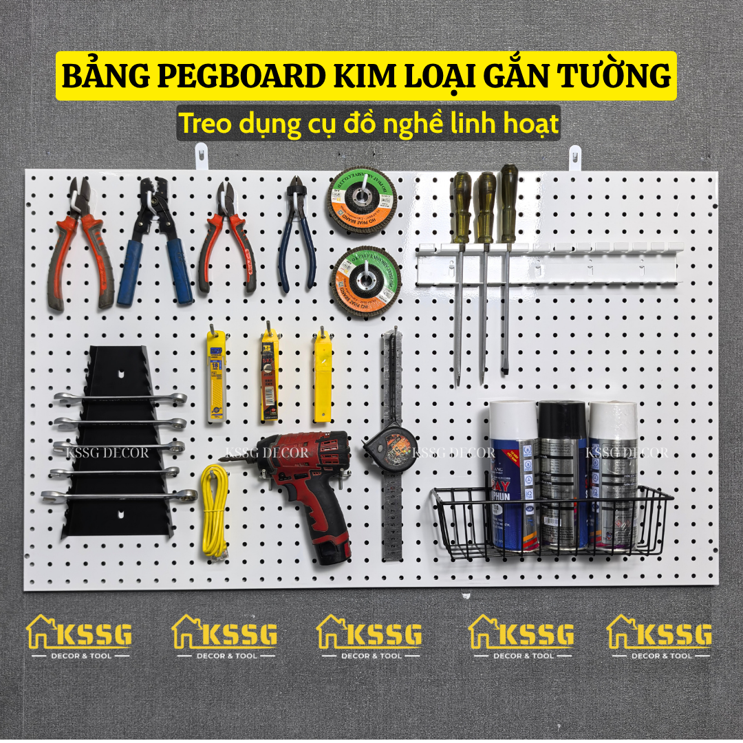 Tấm tôn lỗ Pegboard 1mx60cm Tấm tôn lỗ Pegboard 1mx60cm