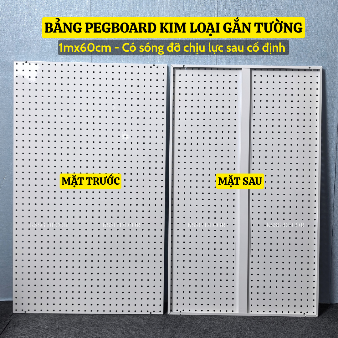 Tấm tôn lỗ Pegboard 1mx60cm Tấm tôn lỗ Pegboard 1mx60cm