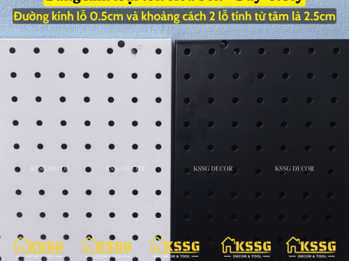 Tấm tôn lỗ Pegboard 1mx60cm