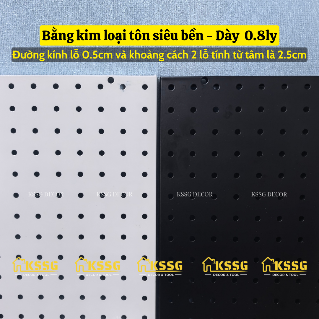 Tấm tôn lỗ Pegboard 1mx60cm Tấm tôn lỗ Pegboard 1mx60cm
