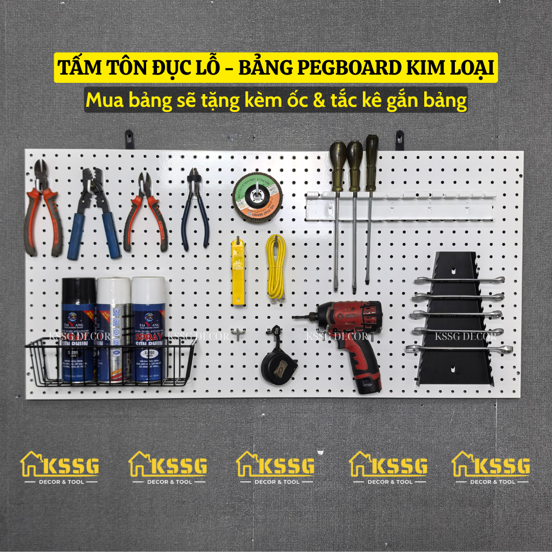 Tấm tôn lỗ Pegboard Tấm tôn lỗ Pegboard