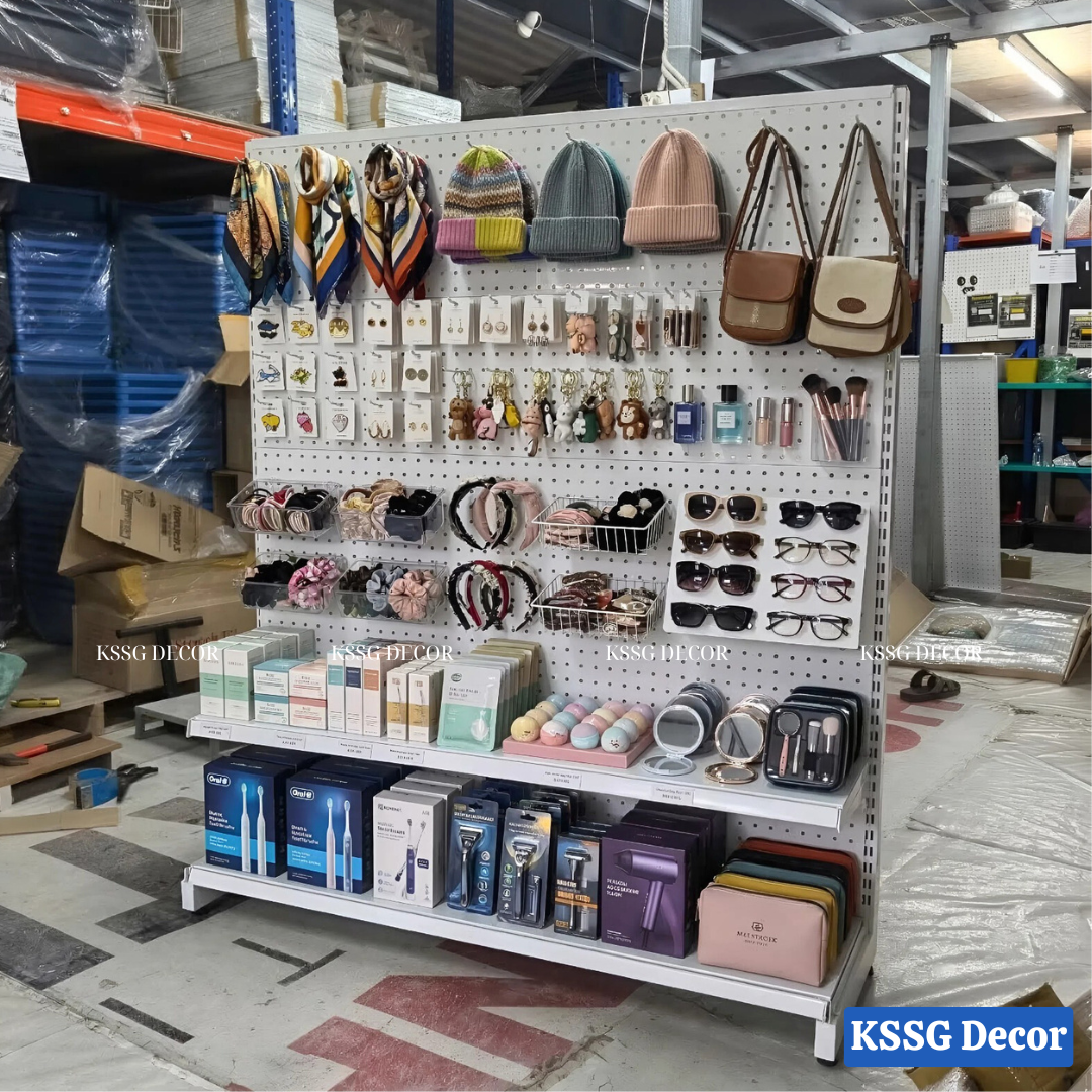 Kệ Pegboard Chân Đứng 1.5m x 1.2m Kệ Pegboard Chân Đứng