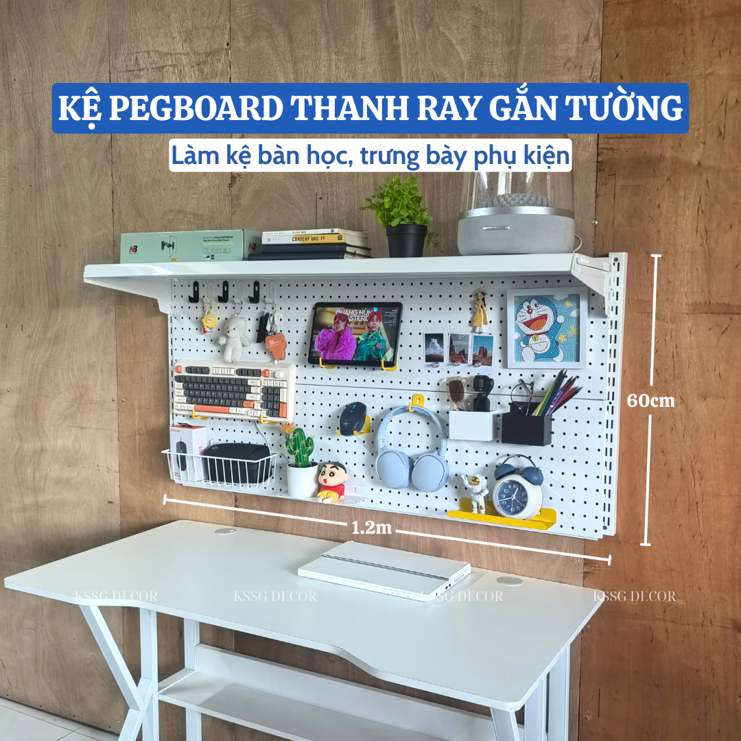 Kệ Pegboard Bàn Học Kệ Pegboard Bàn Học