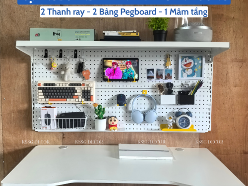 Kệ Pegboard Bàn Học