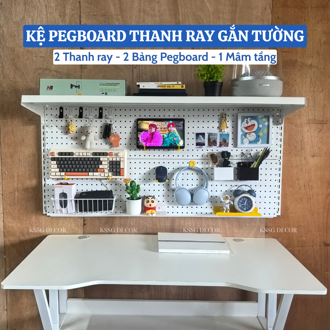 Kệ Pegboard Bàn Học Kệ Pegboard Bàn Học