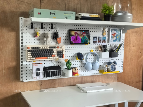 Kệ Pegboard Bàn Học
