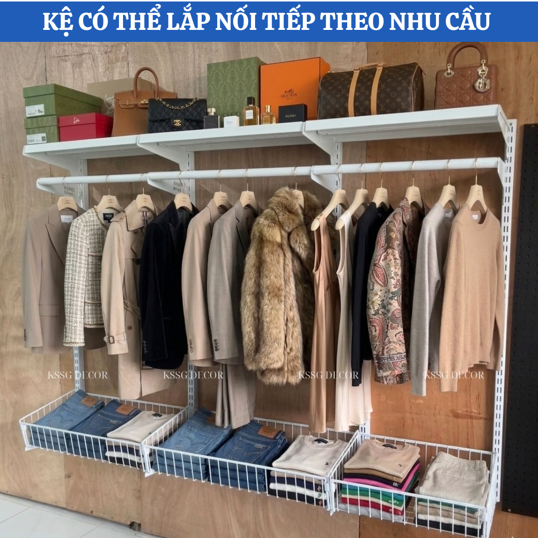 Hệ Kệ Thanh Ray Gắn Tường