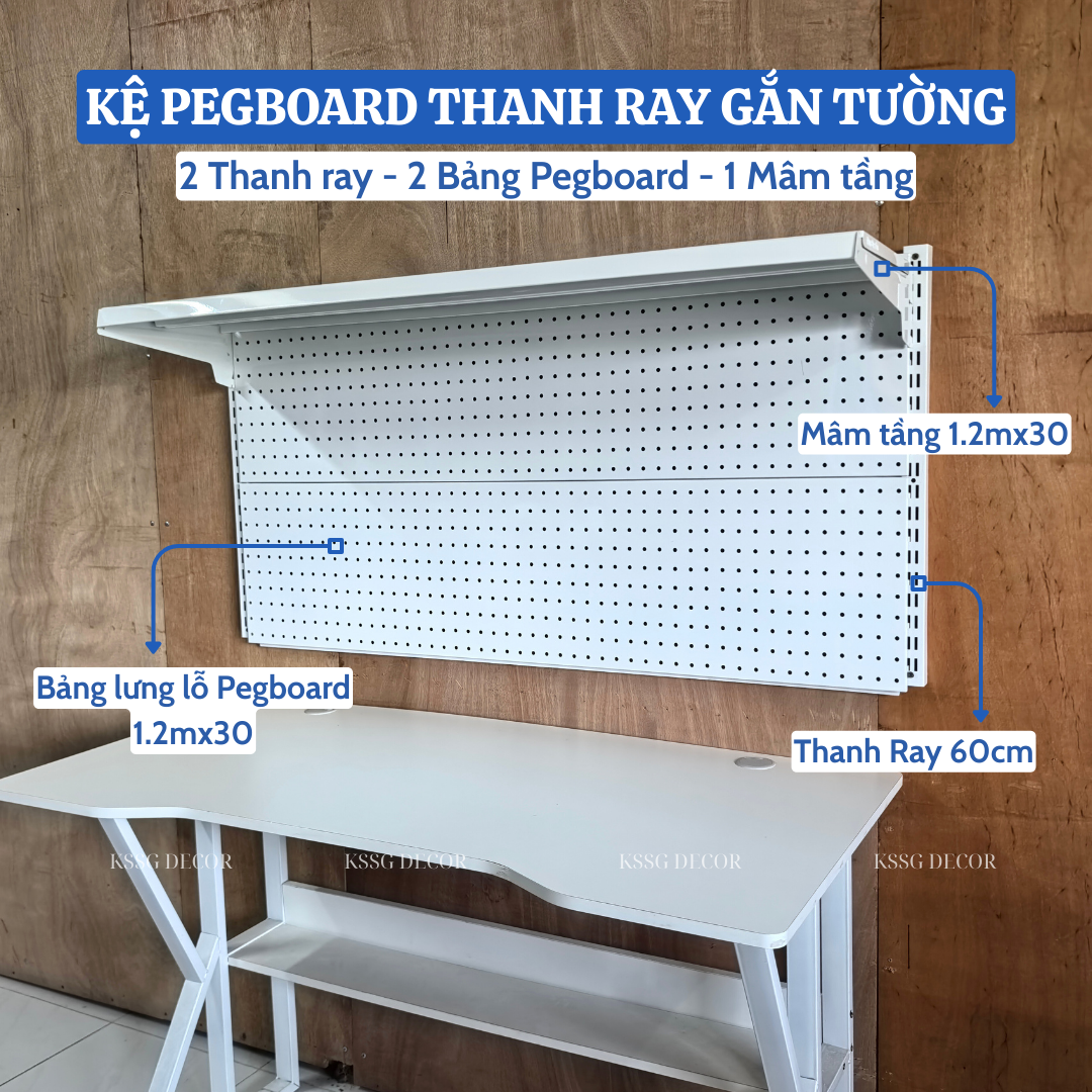Kệ Pegboard Bàn Học Kệ Pegboard Bàn Học