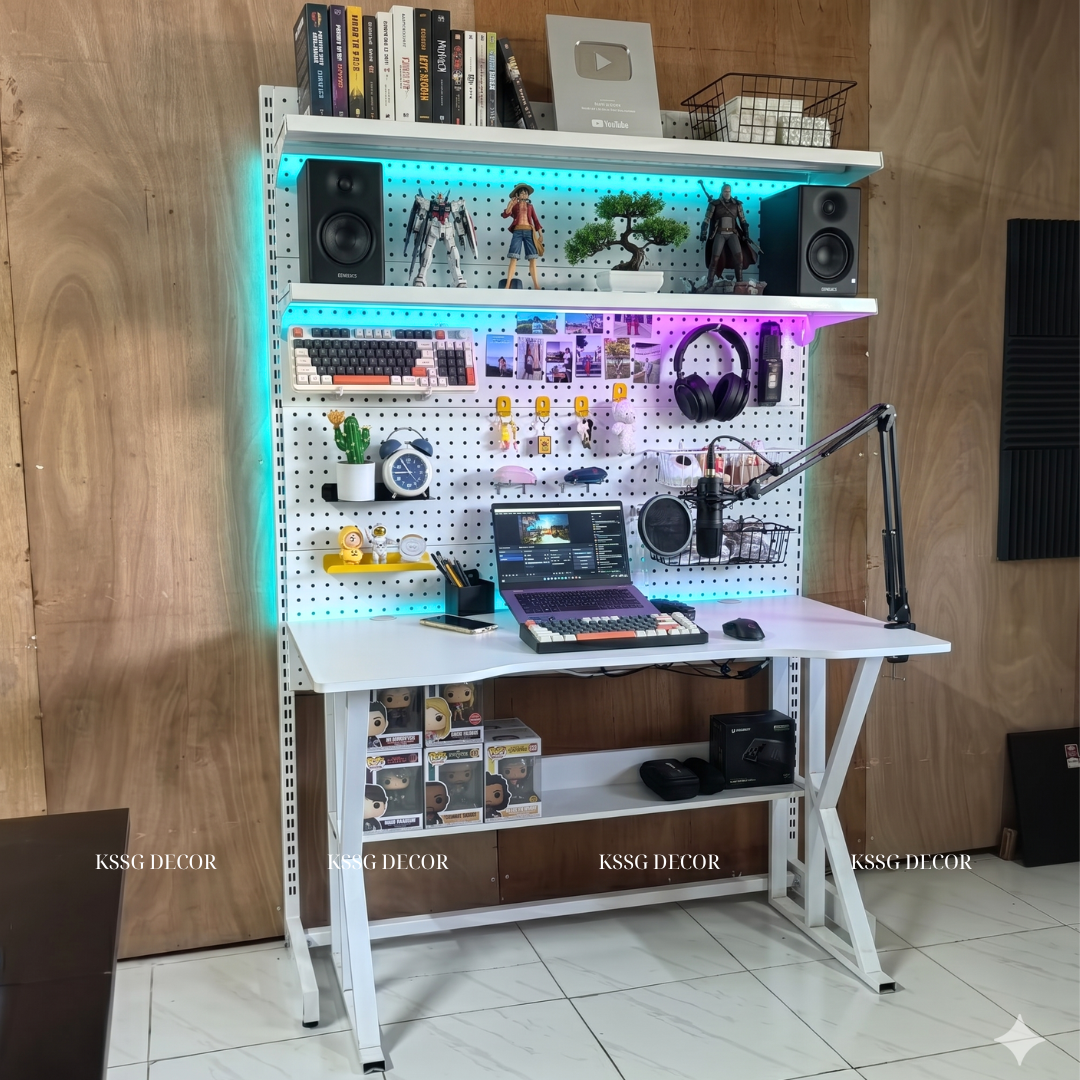 Kệ Pegboard Chân Đứng Bàn Học