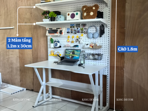 Kệ Pegboard Chân Đứng Bàn Học