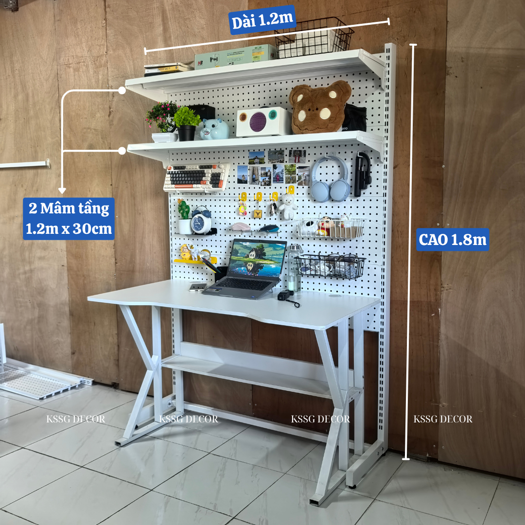 Kệ Pegboard Chân Đứng Bàn Học Kệ Pegboard Chân Đứng Bàn Học