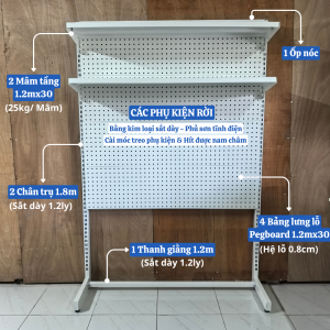 Kệ Pegboard Chân Đứng Bàn Học