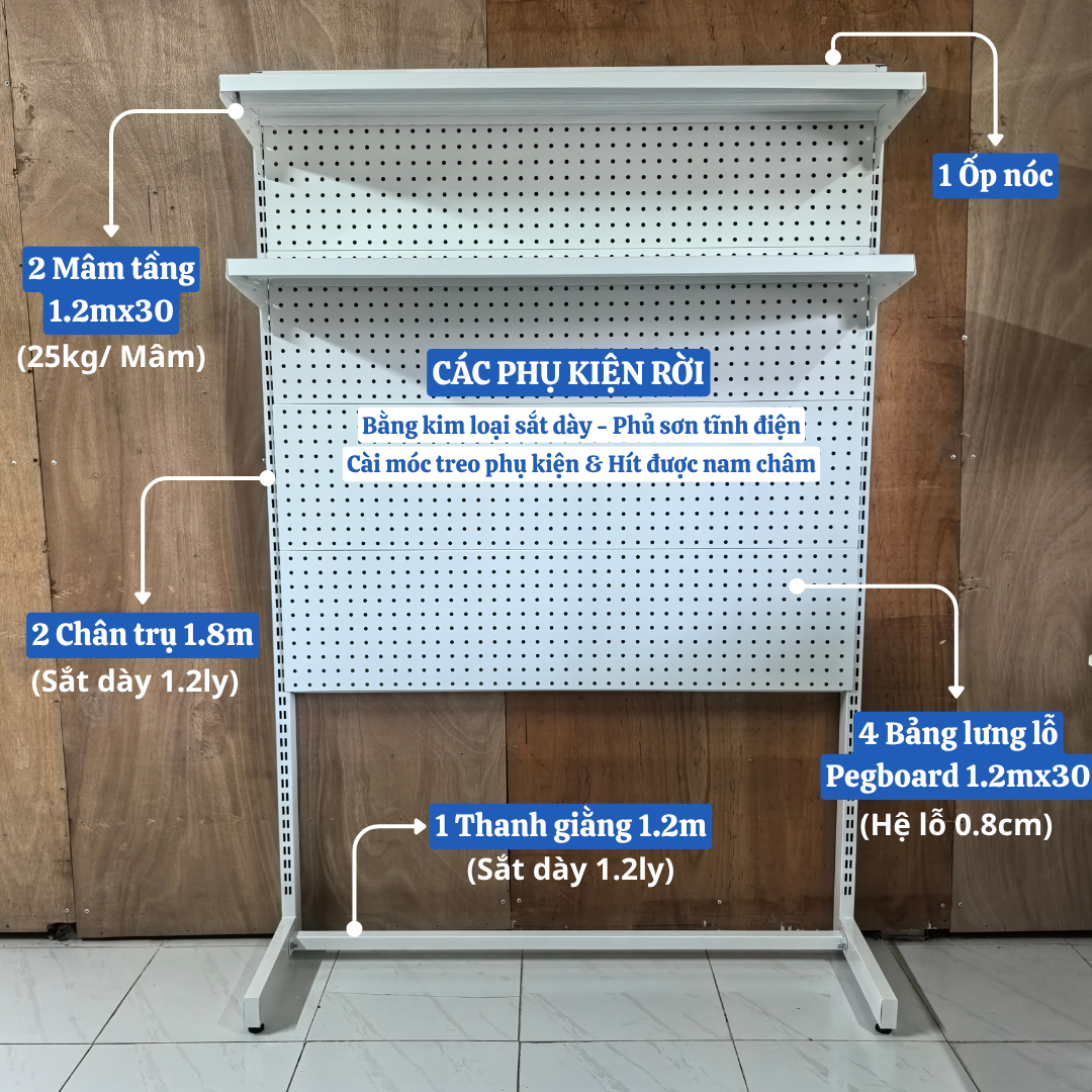 Kệ Pegboard Chân Đứng Bàn Học Kệ Pegboard Chân Đứng Bàn Học