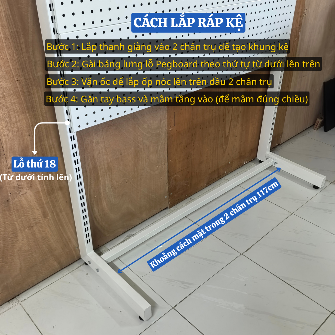 Kệ Pegboard Chân Đứng Bàn Học Kệ Pegboard Chân Đứng Bàn Học