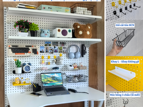 Kệ Pegboard Chân Đứng Bàn Học