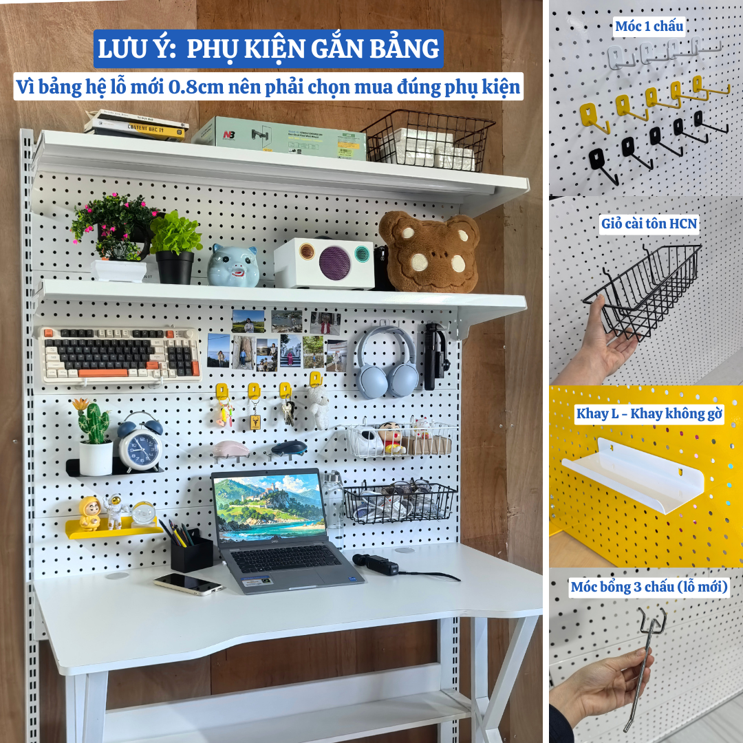 Kệ Pegboard Chân Đứng Bàn Học Kệ Pegboard Chân Đứng Bàn Học
