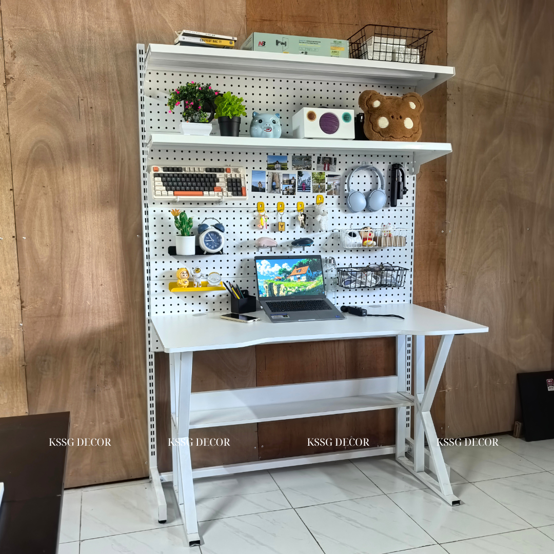 Kệ Pegboard Chân Đứng Bàn Học
